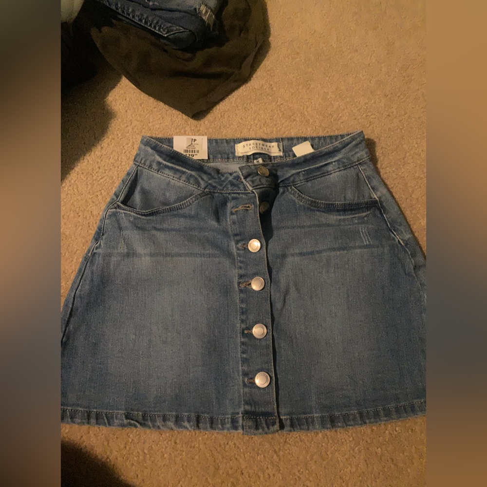 Streetwear society jean skirt